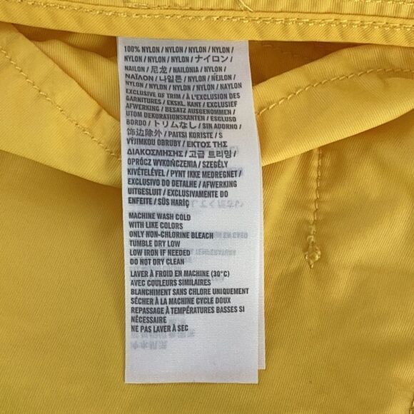 HOLLISTER MENS XL YELLOW WIND BREAKER RAIN COAT JACKET ZIP UP WATER RESISTANT - Picture 7 of 7